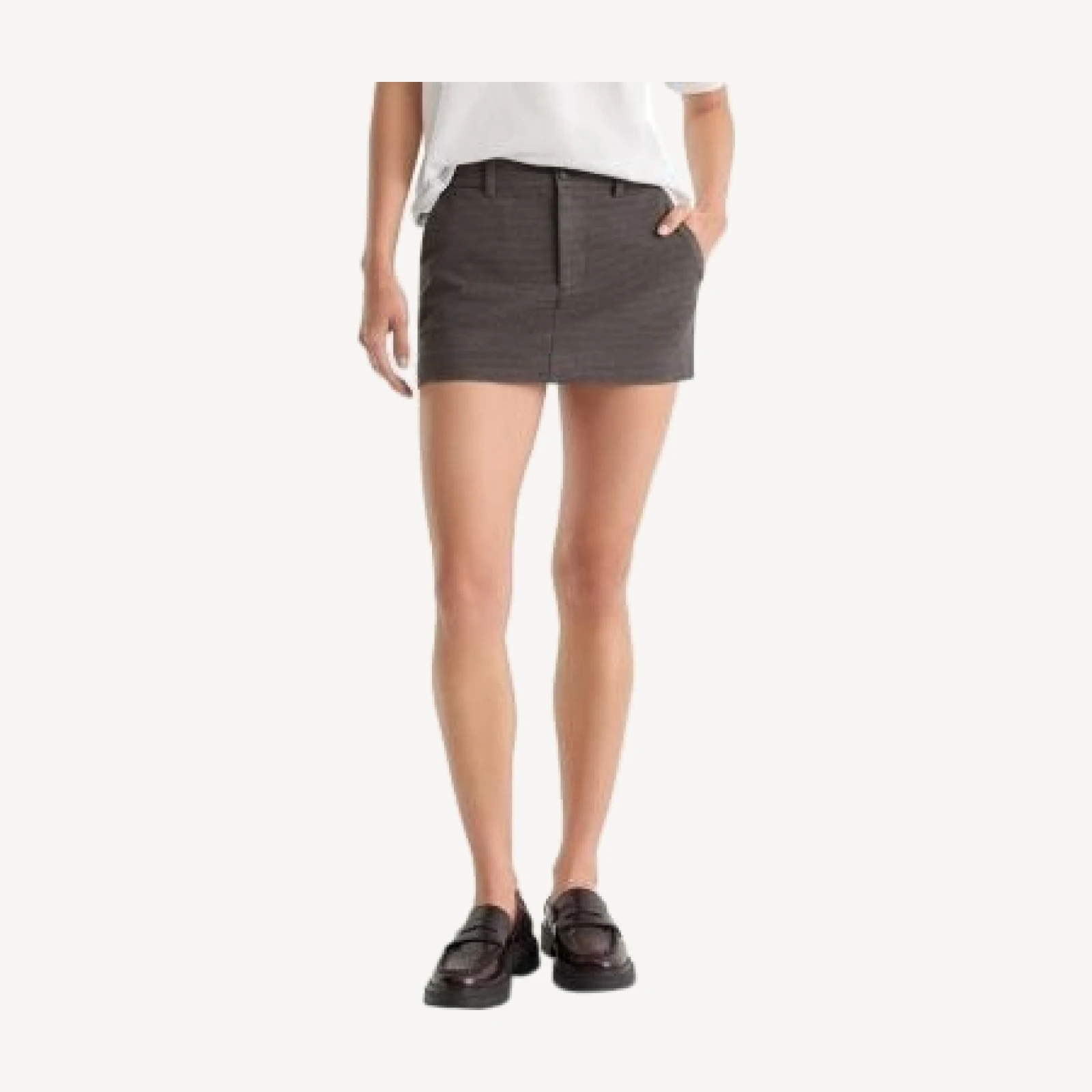 Good American The Trouser Mini Skirt