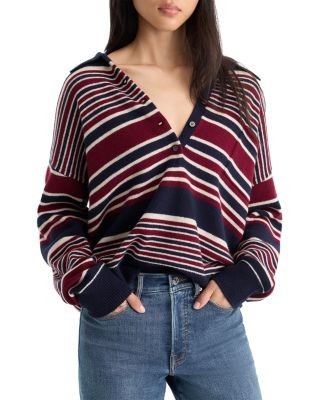 Good American The Oversized Rugby Sweater