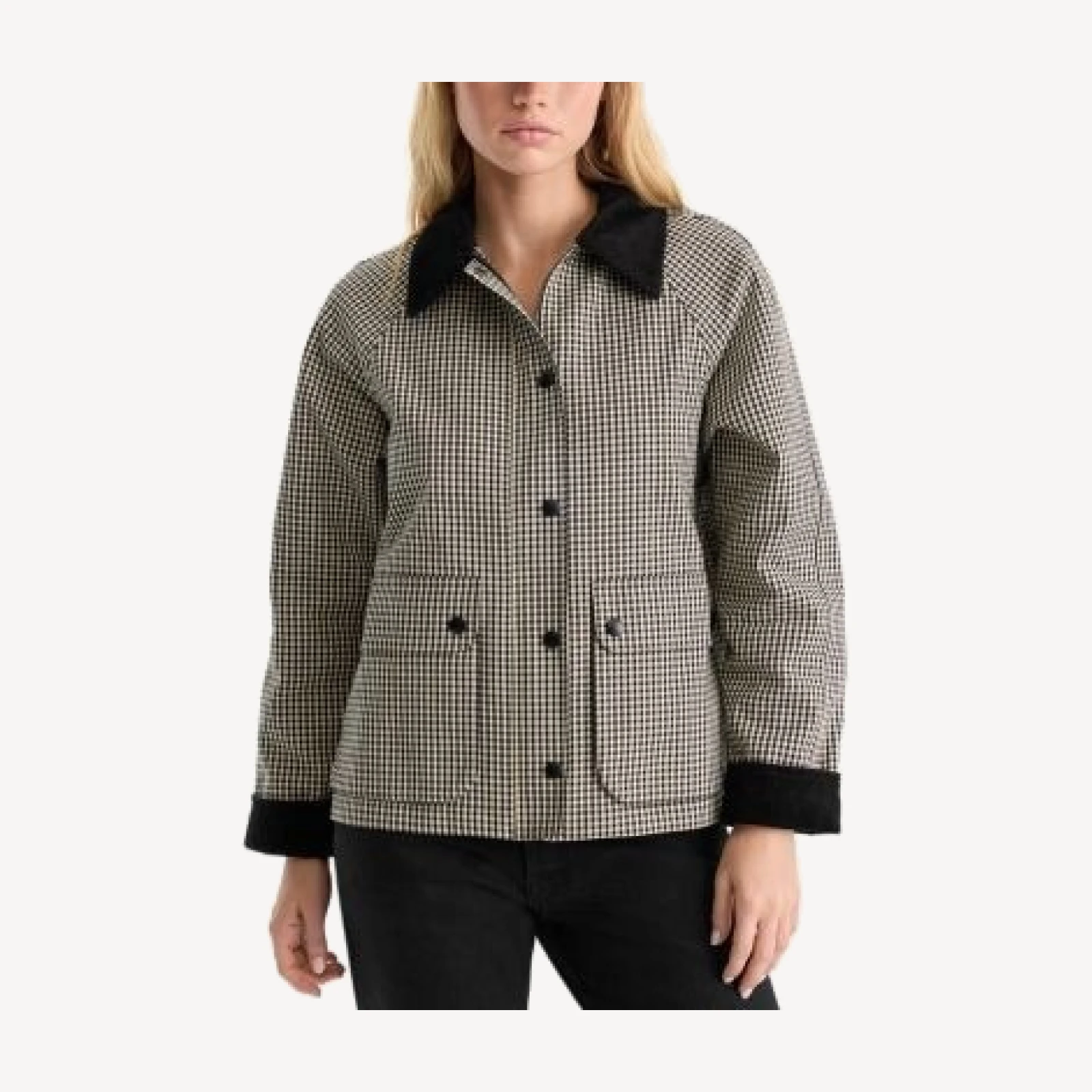 Good American The Heritage Gingham Jacket