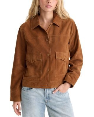 Good American The Suede Boxy Jacket