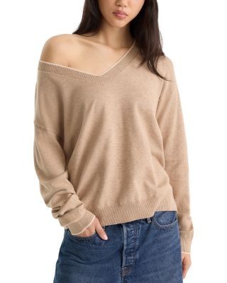Good American The Cozy V Neck Sweater