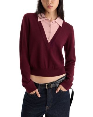Good American The Merino Wool Two In One Sweater
