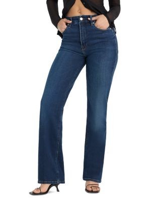 Good American Petites Good Straight Jeans in Indigo572