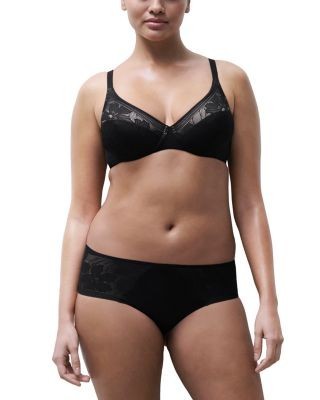 Chantelle Osmose Plunge Unlined Lace Trim Underwire Bra