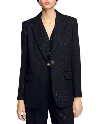 Sandro Sequin Suit Jacket