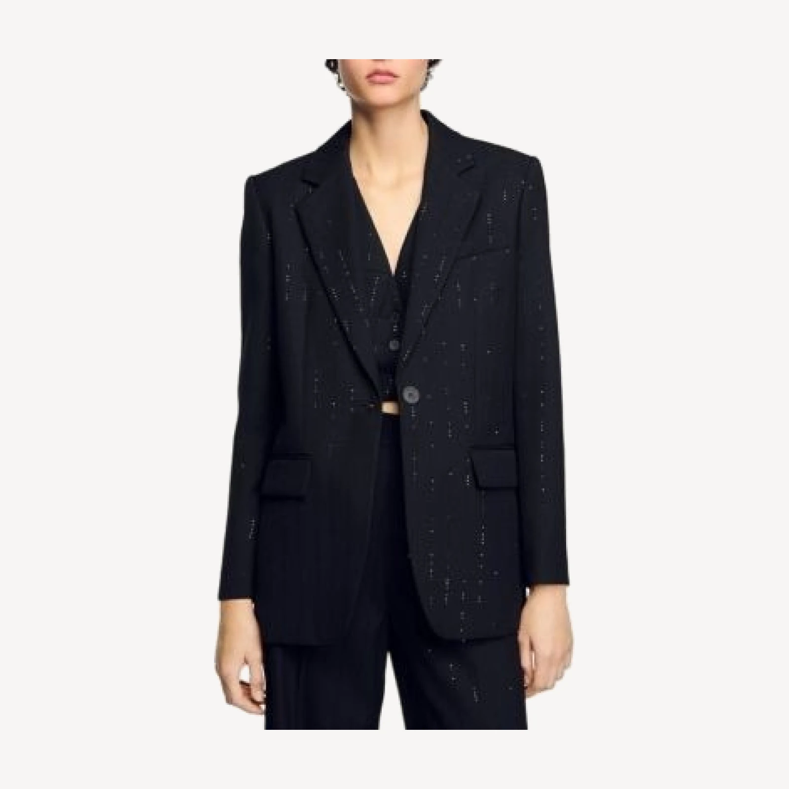 Sandro Sequin Suit Jacket