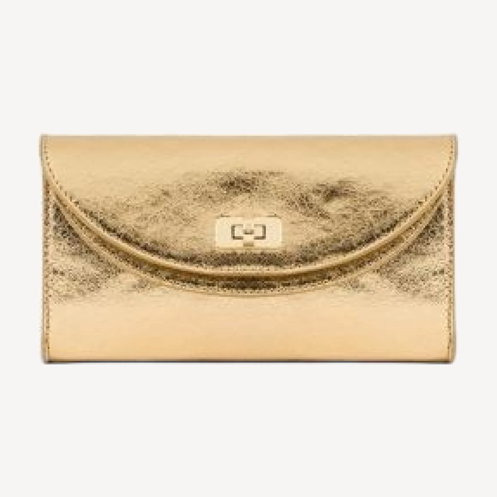 Sandro Mambo Metallic Gold Leather Clutch