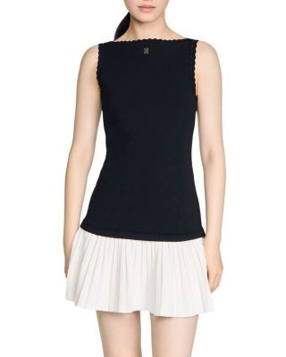 Sandro Two Tone Short Dress
