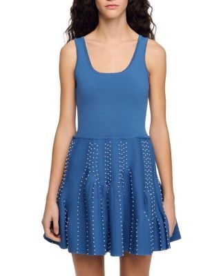 Sandro Nina Beaded Knit Mini Dress
