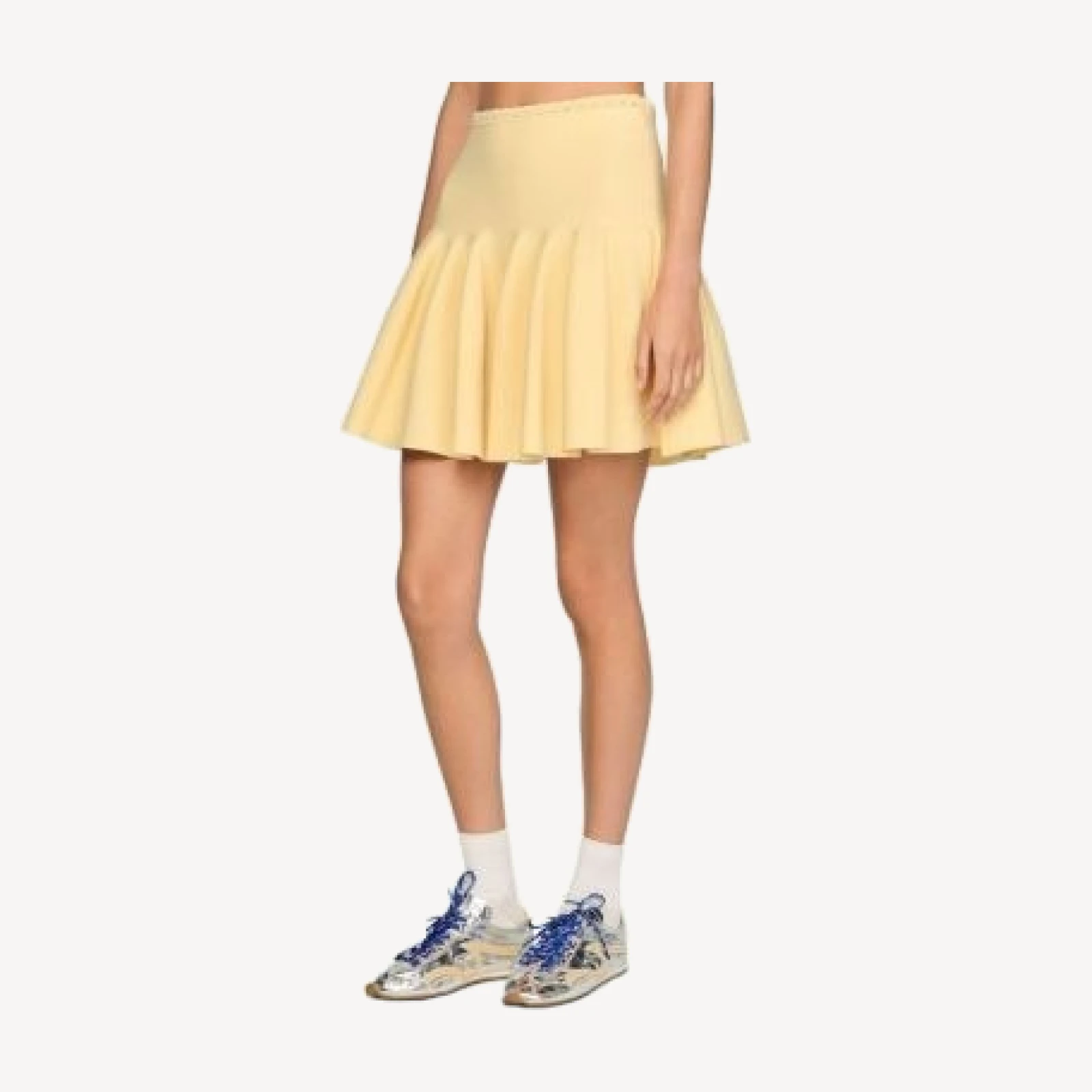 Sandro Telma Short Knit Skater Skirt