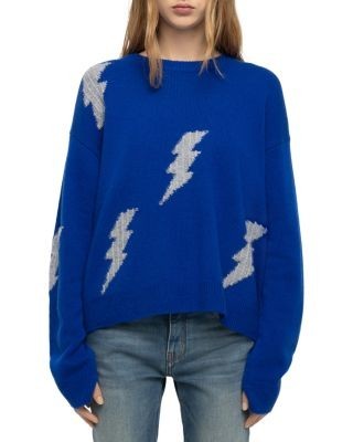Zadig & Voltaire Markuz Cashmere Lightning Bolt Sweater