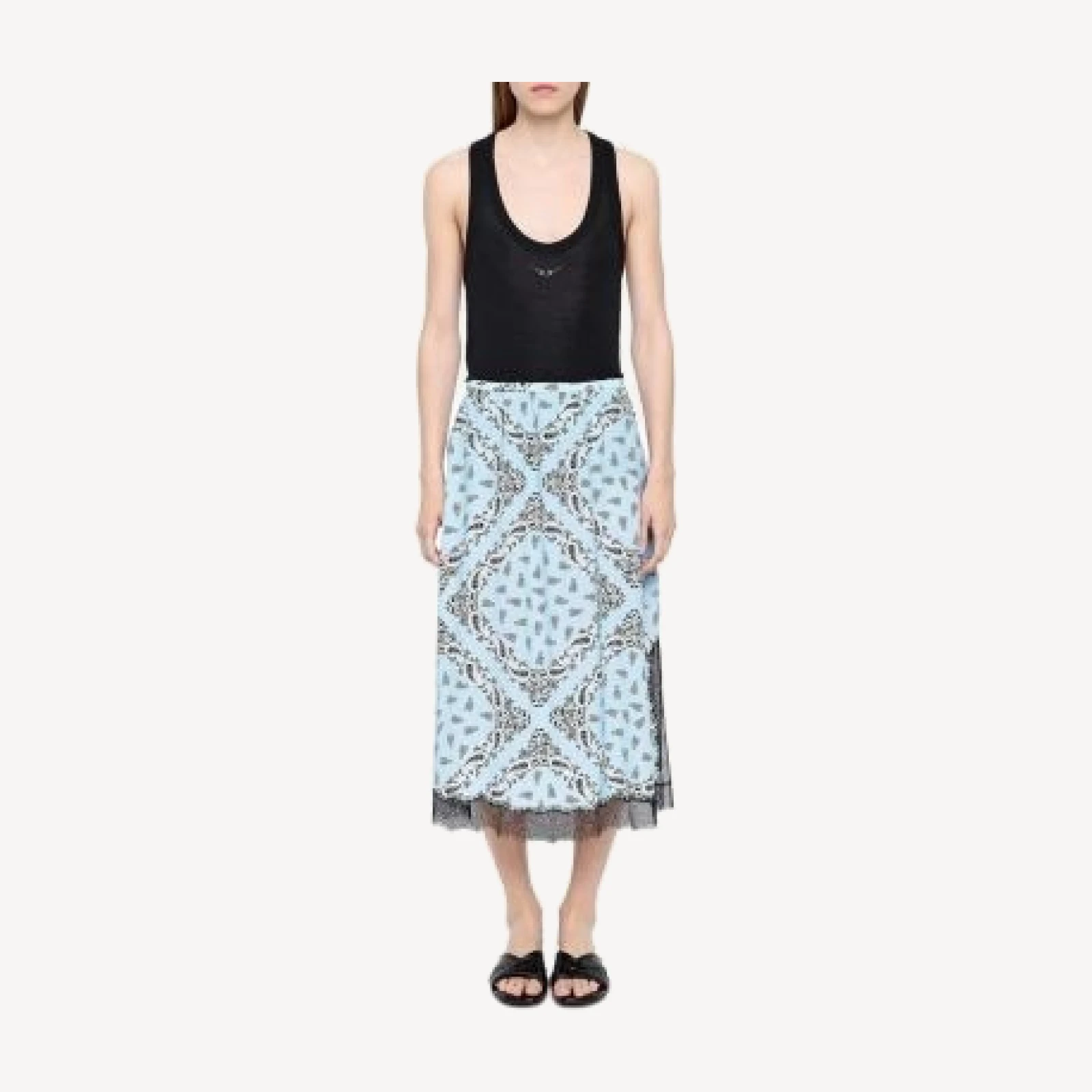 Zadig & Voltaire Jarvis Soft Bandana Midi Skirt