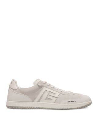 Balmain Men's Swan Suede & Patent Leather Sneaker