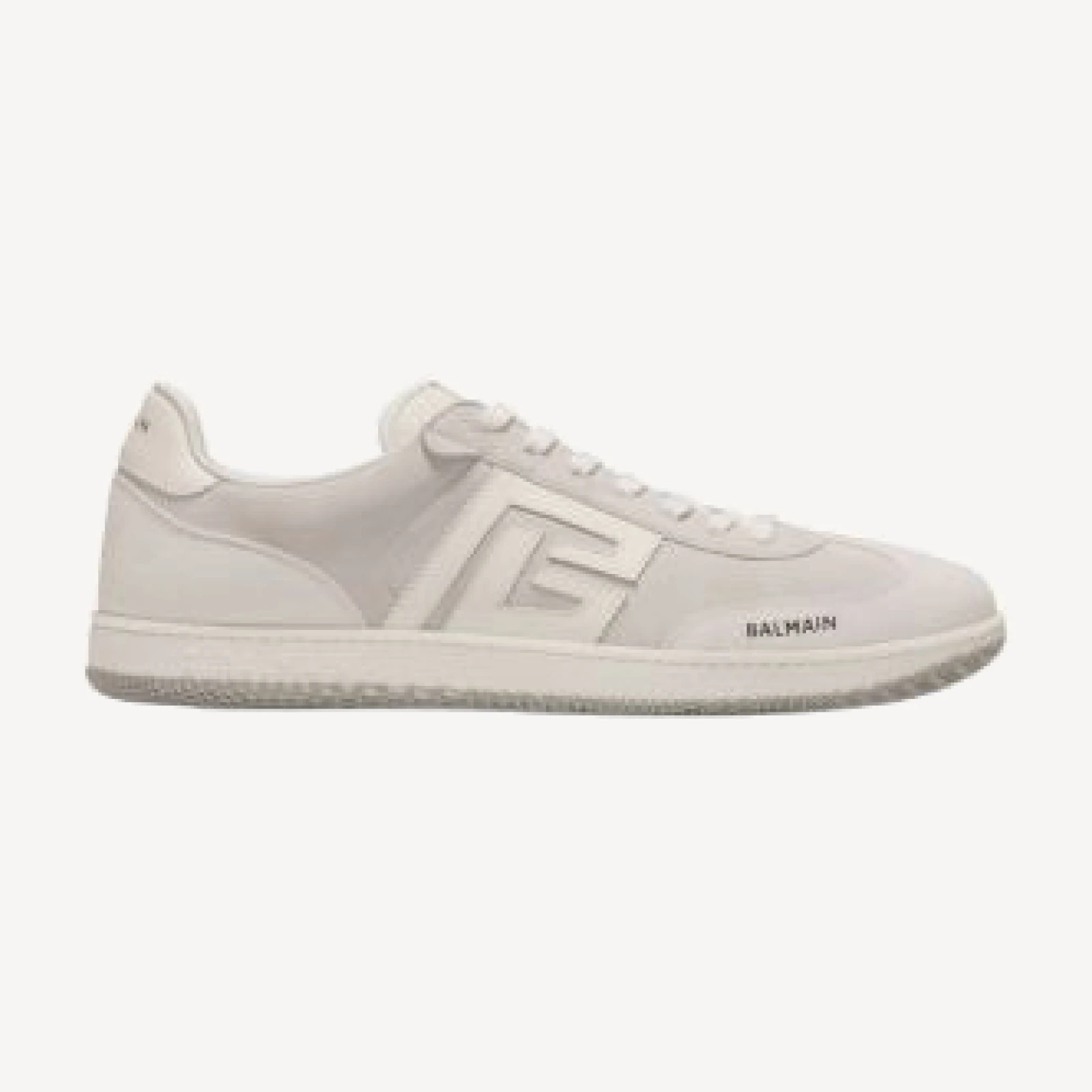 Balmain Men's Swan Suede & Patent Leather Sneaker