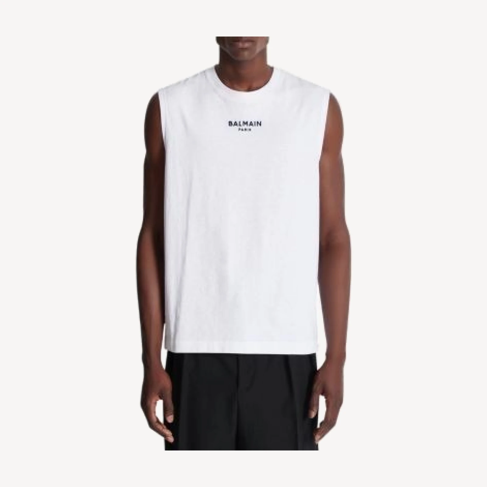 Balmain Crewneck Logo Tank
