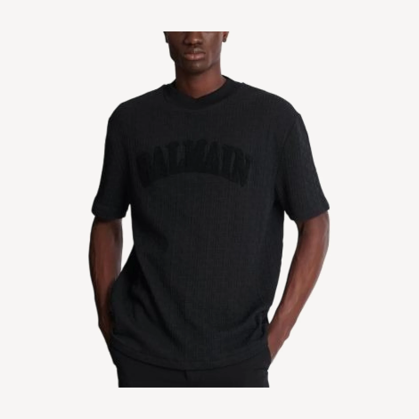 Balmain Monogram Print Logo Tee