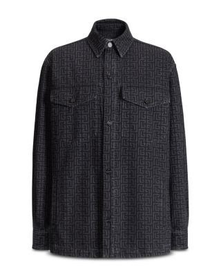 Balmain Monogram Maze Pattern Shirt