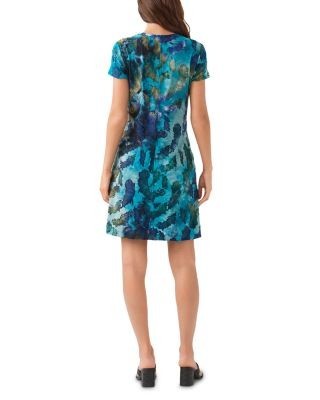 Karen Kane Short Sleeve Jacquard Dress