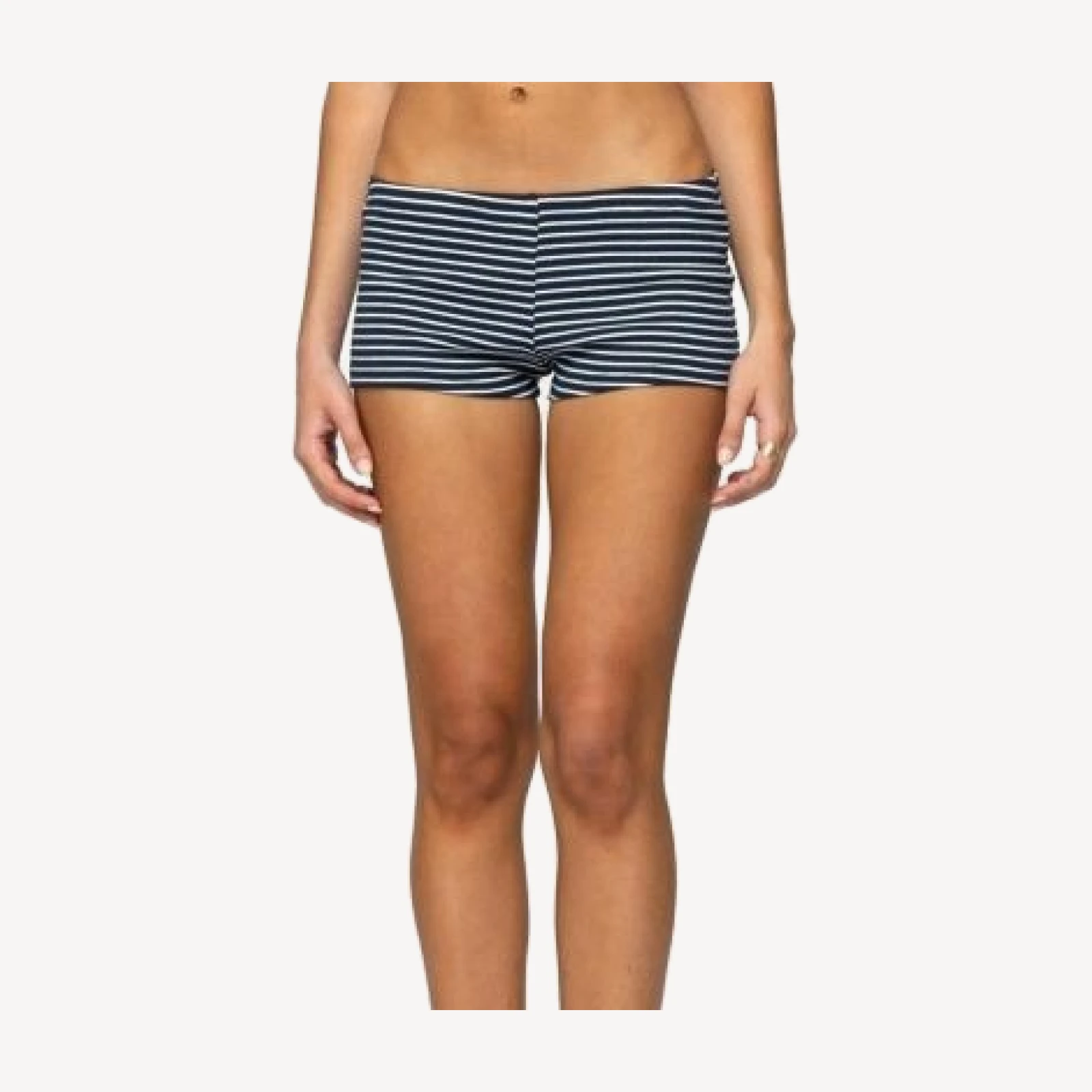Edikted Reagan Striped Ribbed Micro Shorts