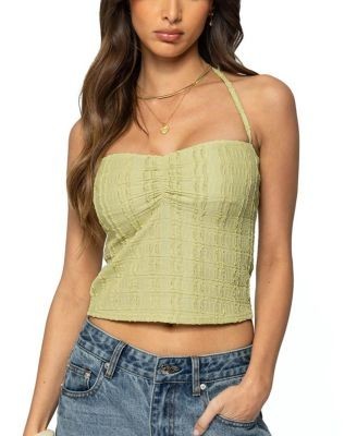 Edikted Galya Textured Halter Top