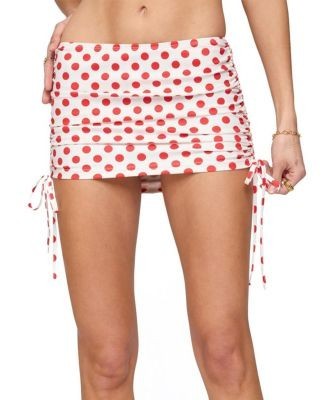 Edikted Zoe Polka Dot Drawstring Mini Skirt