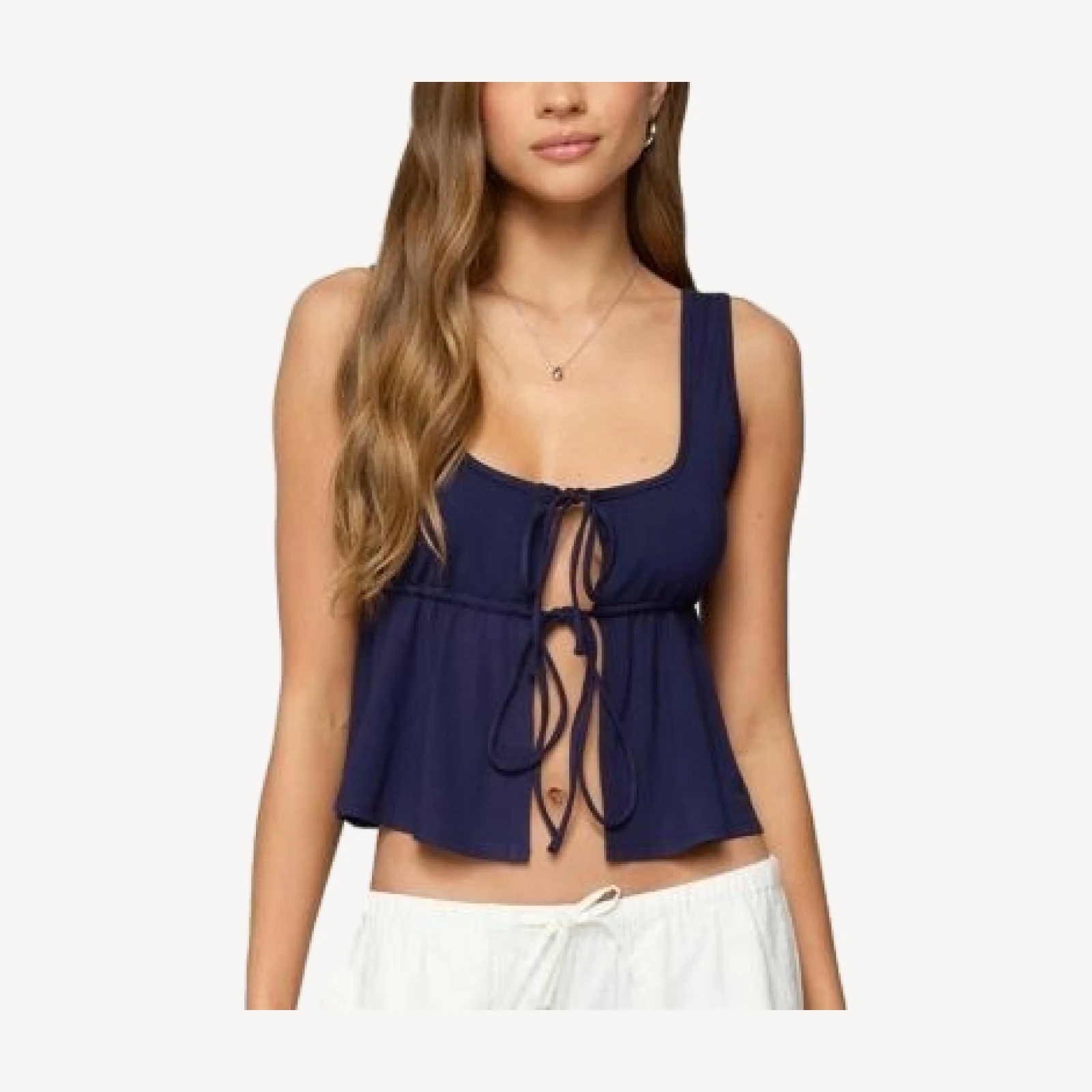 Edikted Alesia Tie Front Tank Top