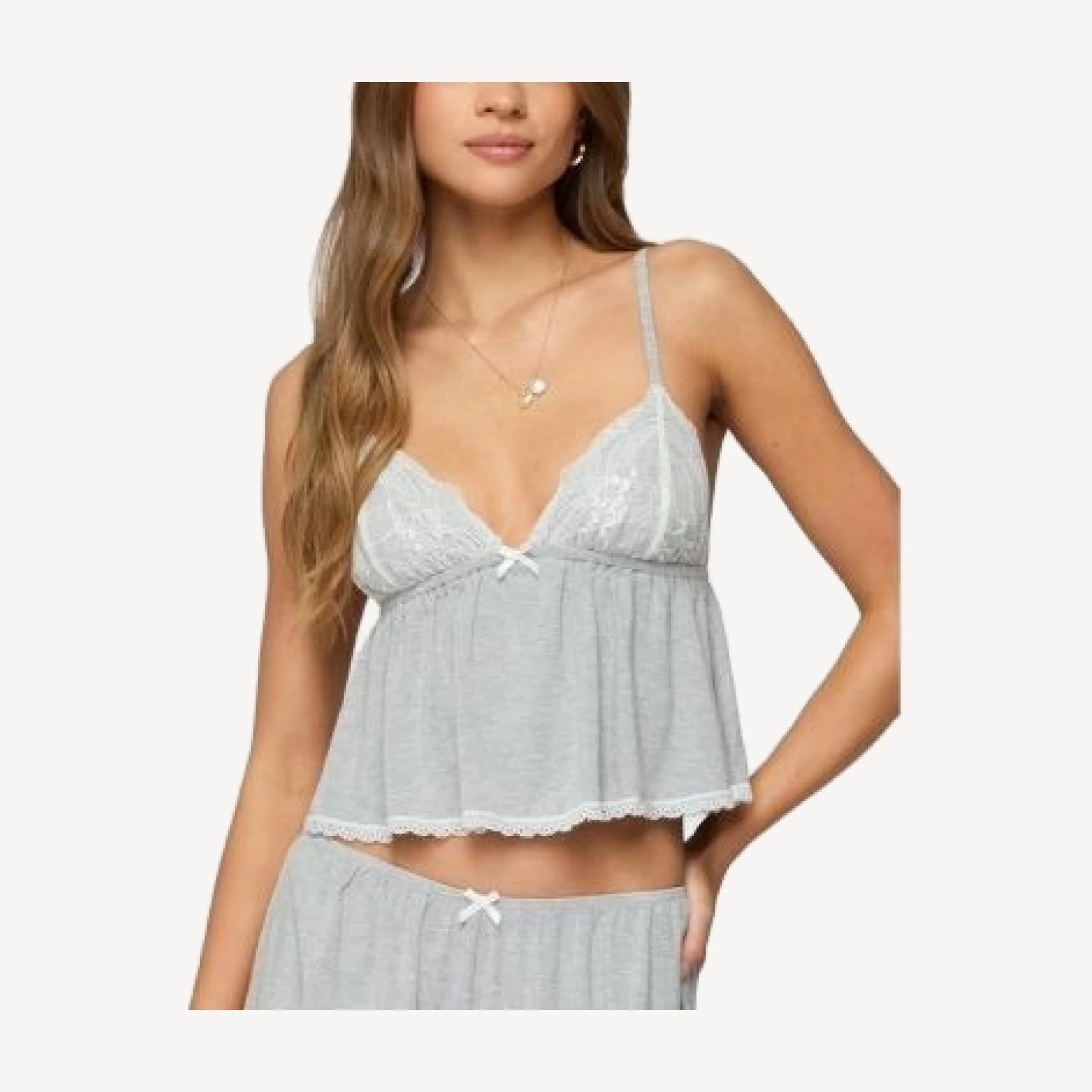 Edikted Diara Lacey Babydoll Tank Top