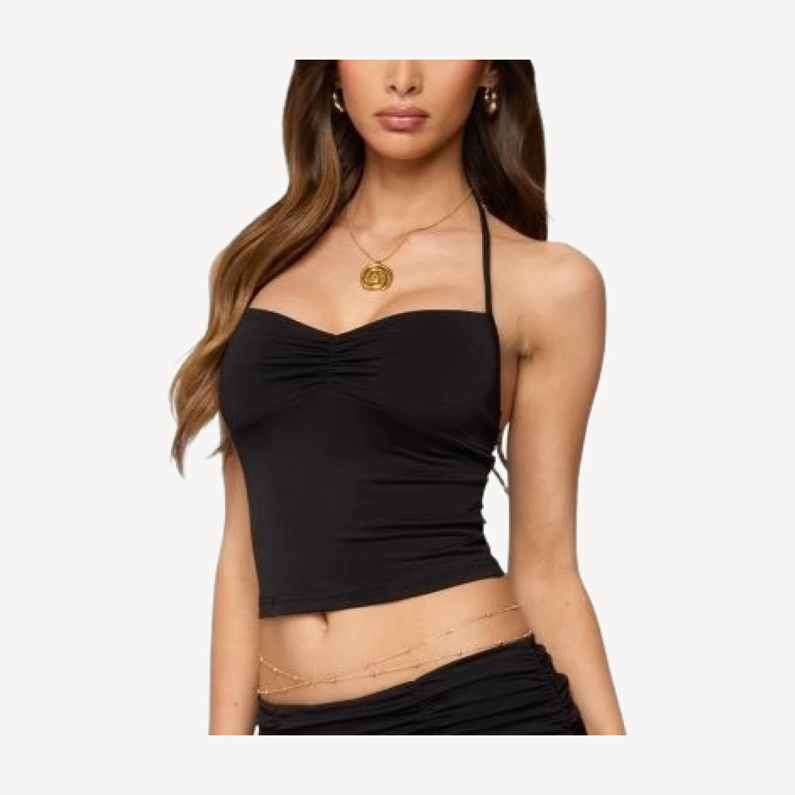 Edikted Romee Ruched Halter Top