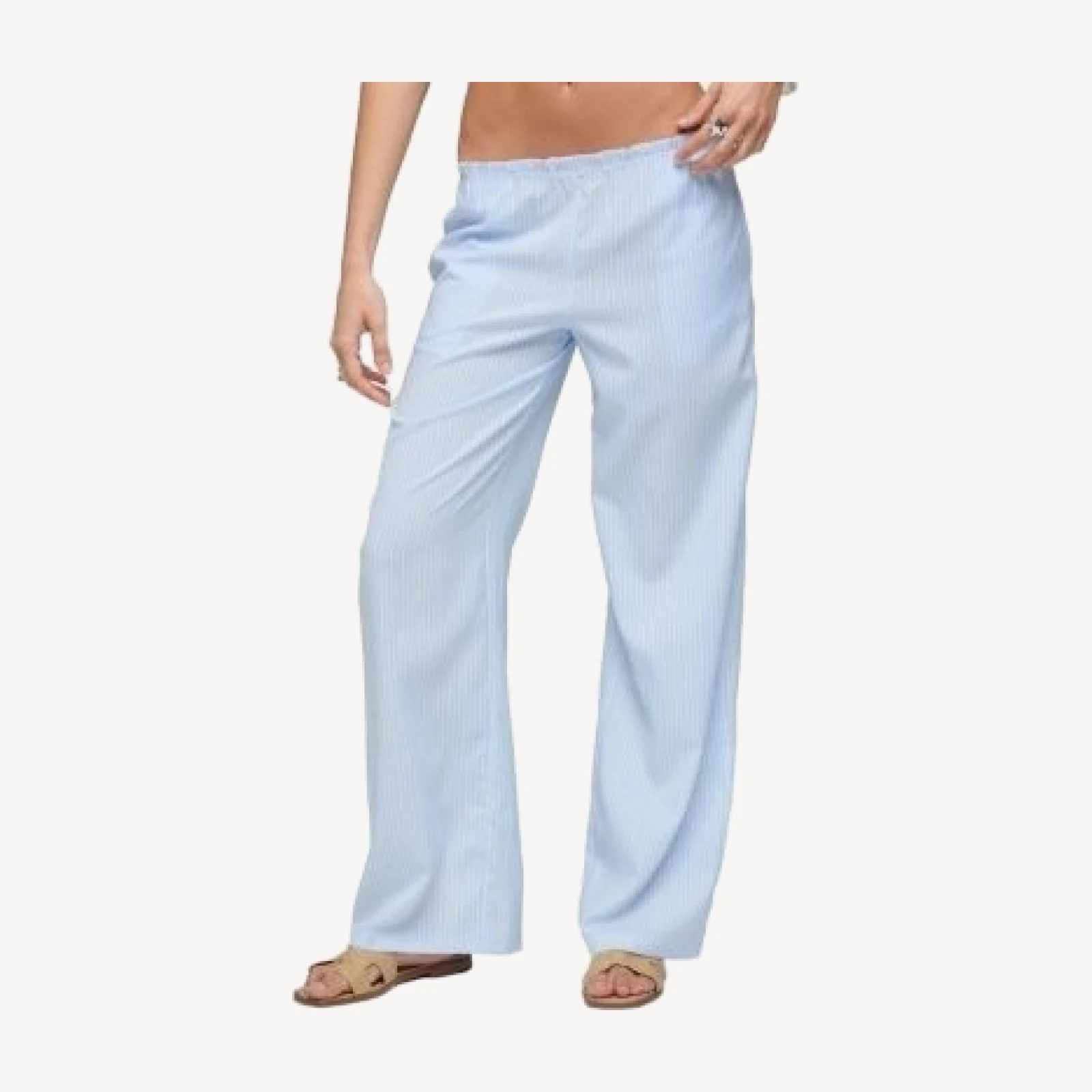 Edikted Cersei Striped Low Rise Pants
