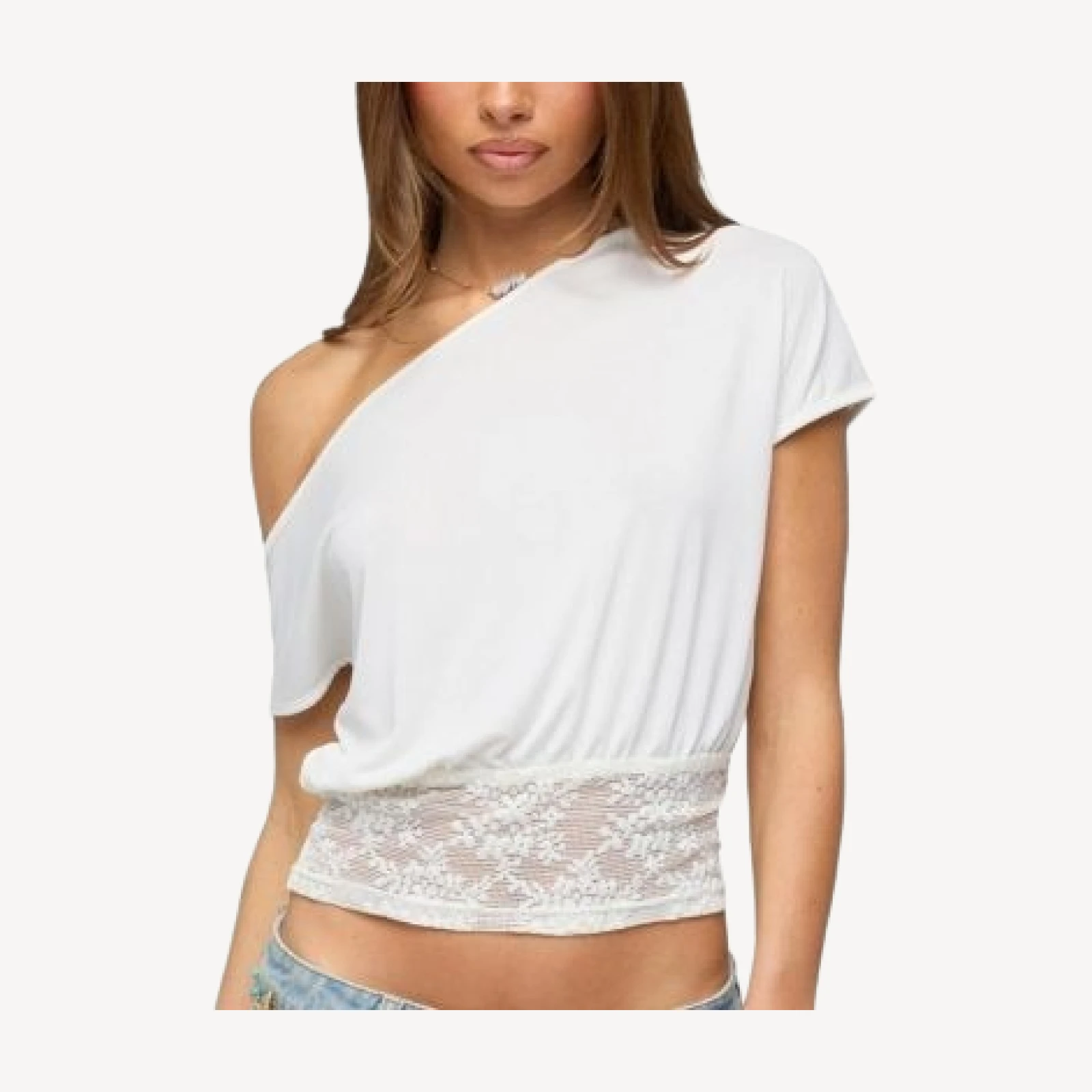Edikted Michy Off Shoulder Lacey Top