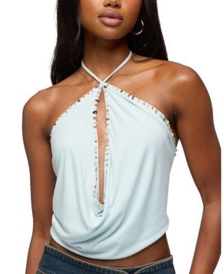 Edikted Stone Backless Cowl Neck Top