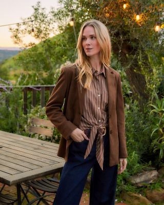 Karen Kane Roll Tab Tie Front Shirt