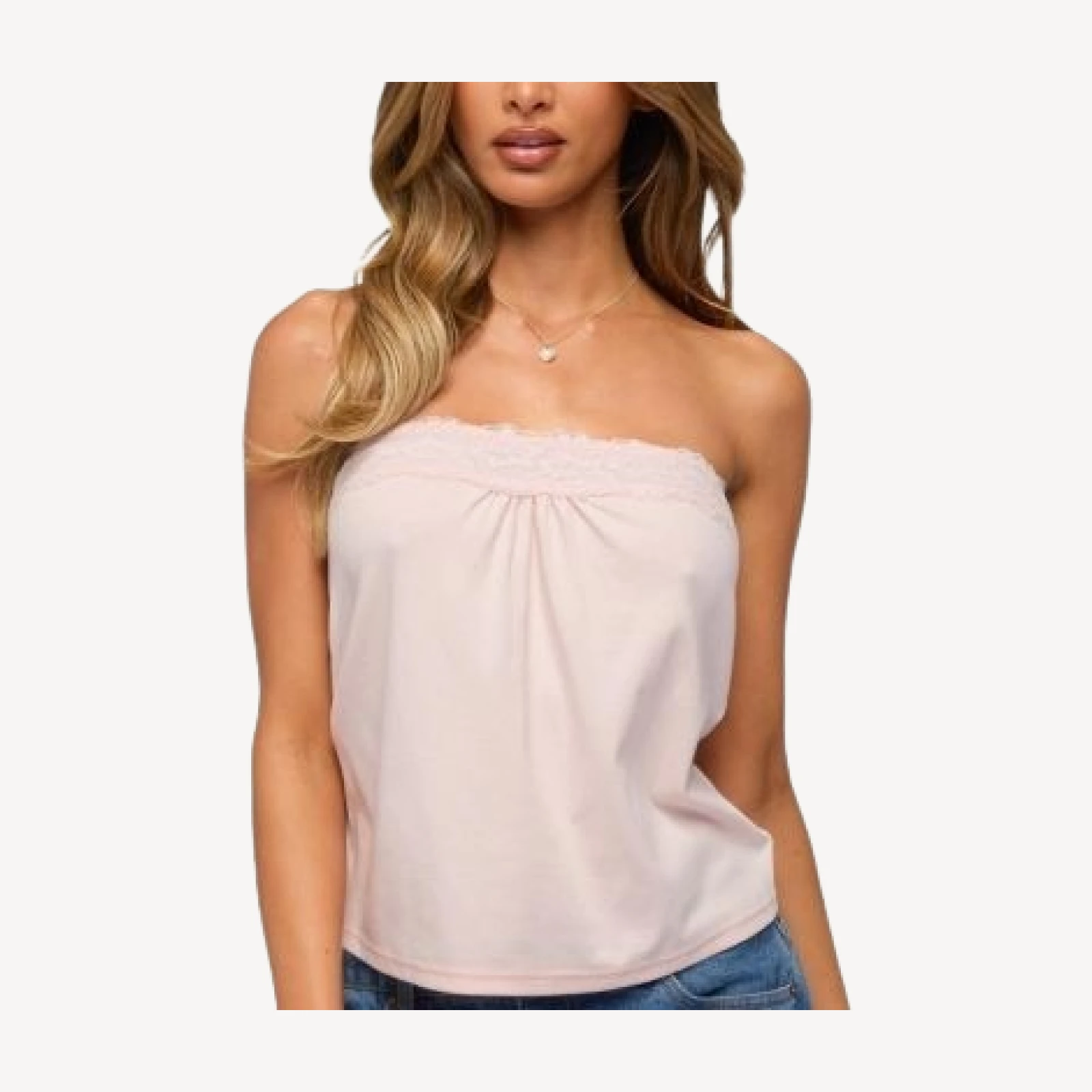 Edikted Kittey Lacey Strapless Top