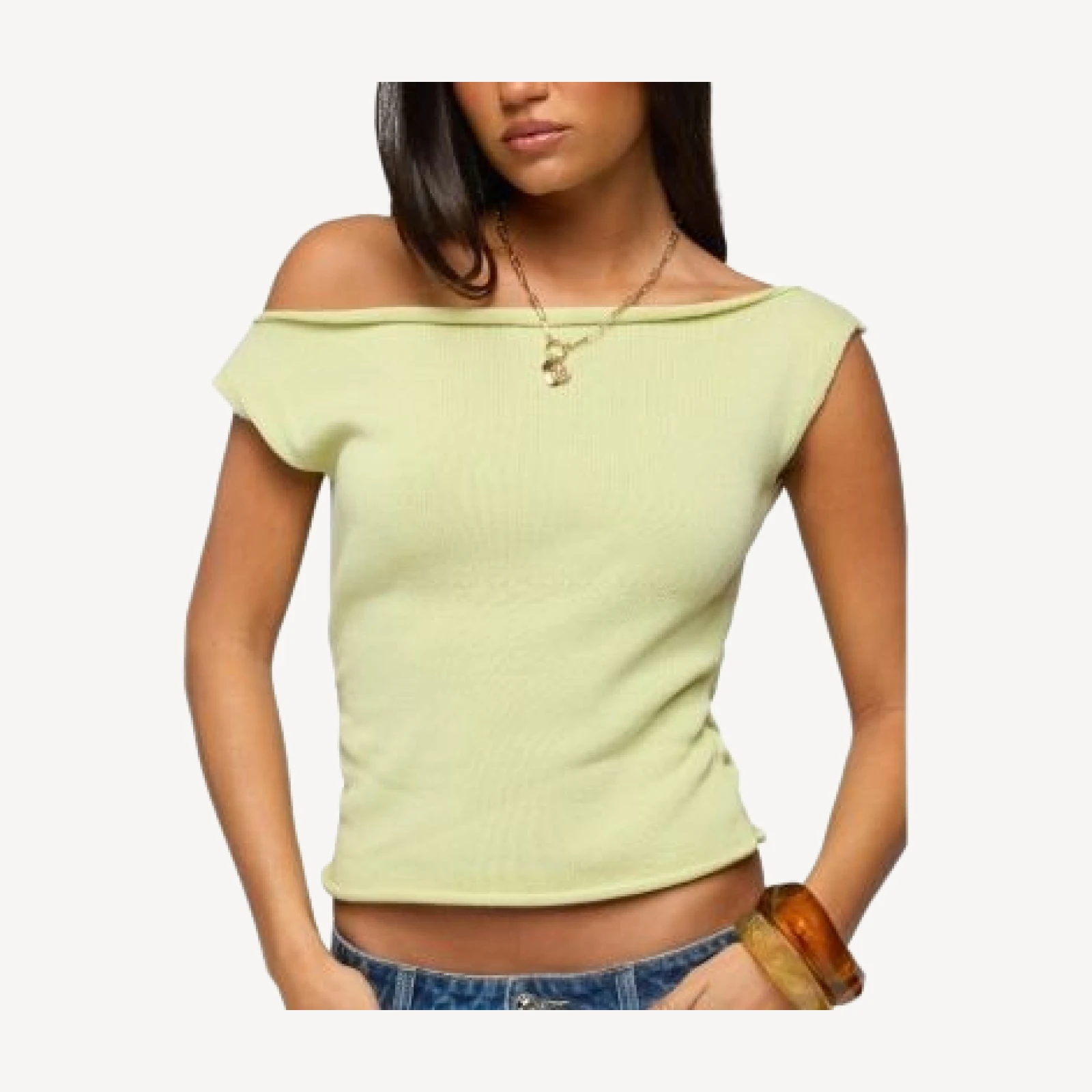 Edikted Lauria Off Shoulder Knit Top