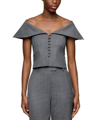 Ganni Off-the-Shoulder Vest Top