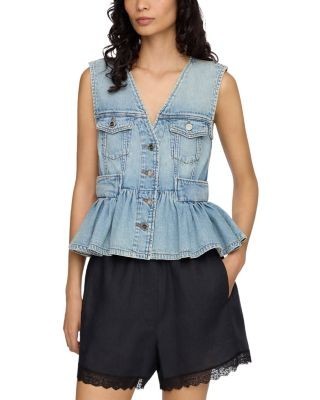 Ganni Linen Lace Trim Shorts