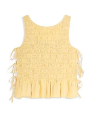 Ganni Cotton Smocked Top