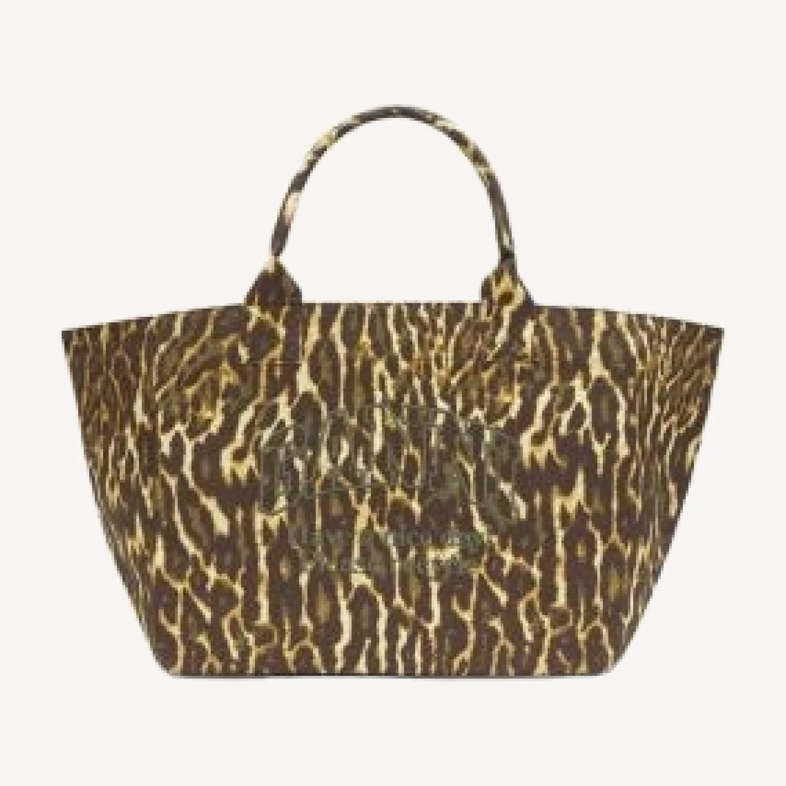 Ganni Easy Shopper Xxl Leopard Print Cotton Tote