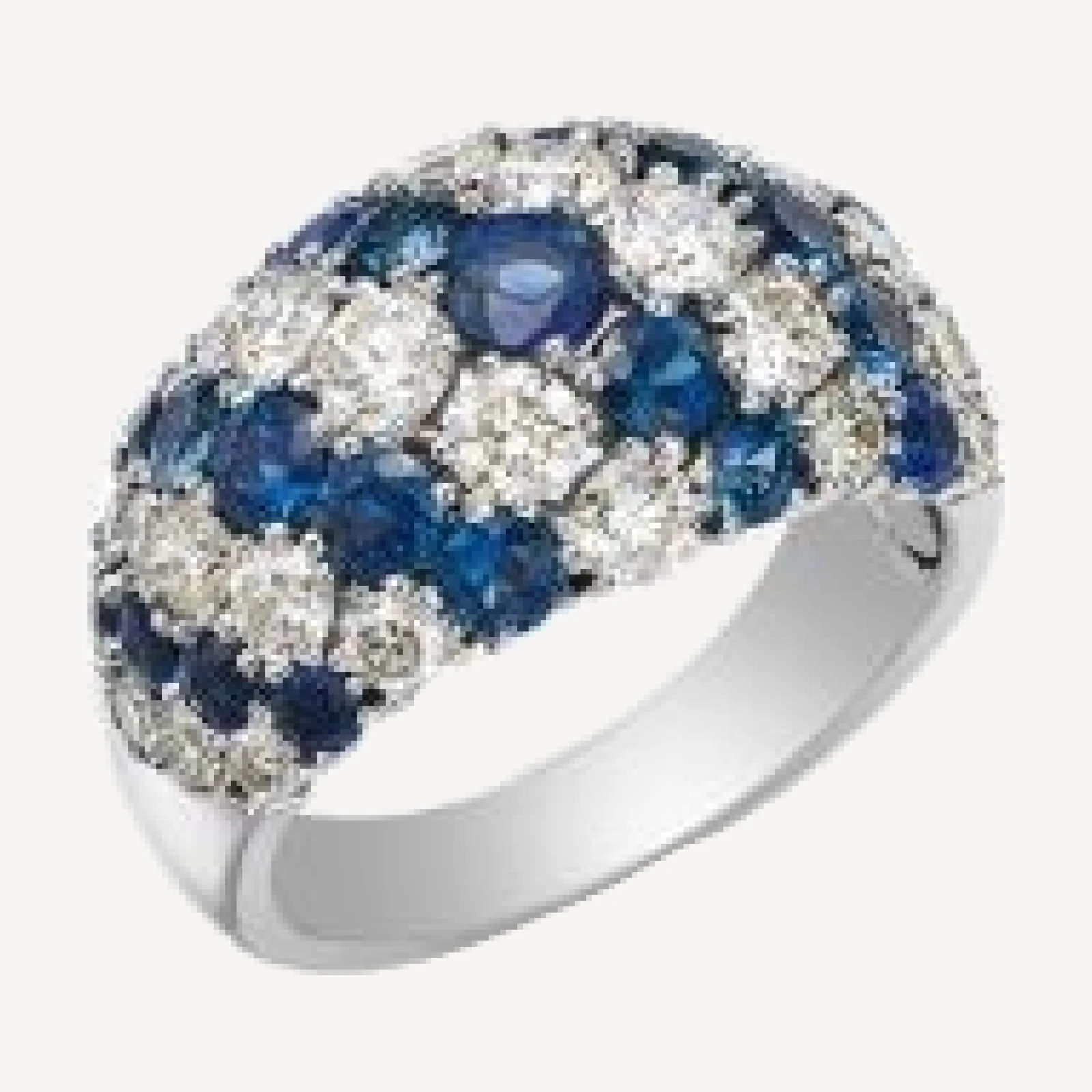 Bloomingdale's Sapphire & Diamond Band Ring in 14K White Gold