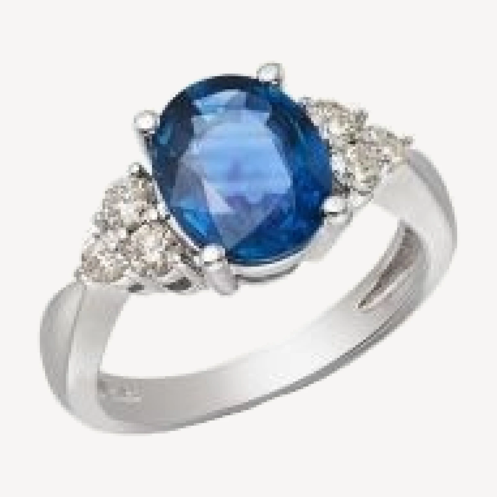 Bloomingdale's Fine Jewelry Blue Sapphire & Diamond Ring in 14K White Gold