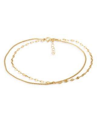 Aqua Double-Row Chain Anklet - Exclusive