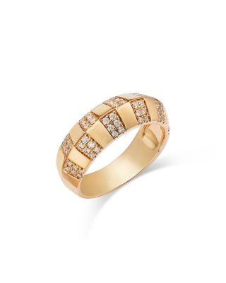 Bloomingdale's Fine Collection Diamond Checkerboard Ring in 14K Yellow Gold, 0.44 tcw