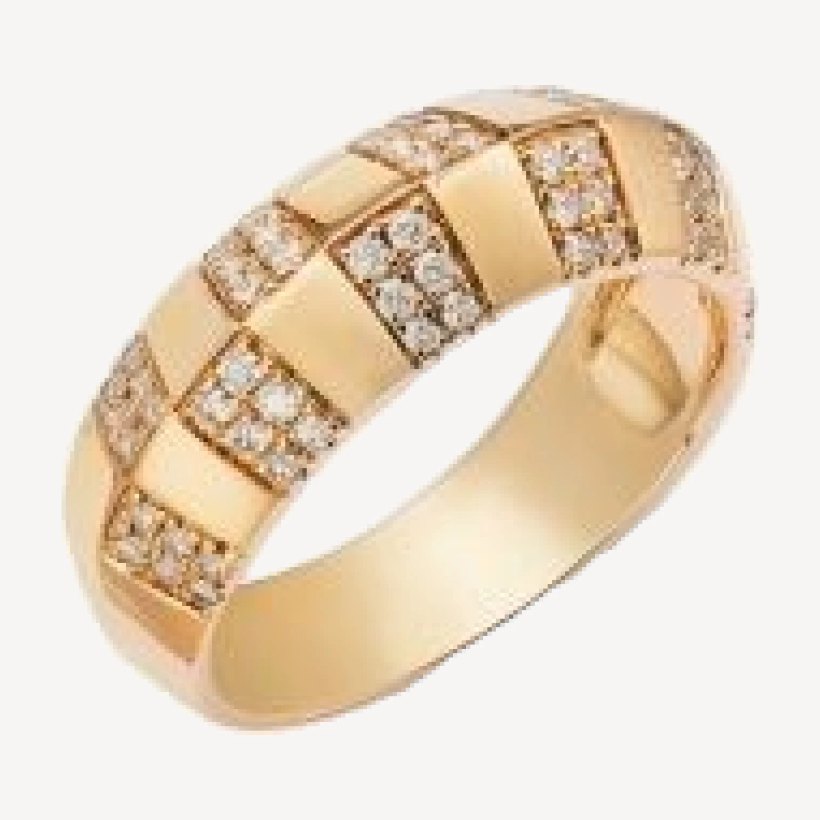Bloomingdale's Fine Collection Diamond Checkerboard Ring in 14K Yellow Gold, 0.44 tcw