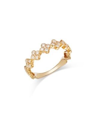 Bloomingdale's Fine Collection Diamond Clover Band in 14K Yellow Gold, 0.44 tcw