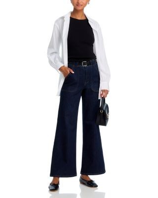 Frame High Rise Modern Pocket Jeans in Rinse