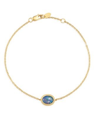 Bloomingdale's Fine Collection Opal Oval Bracelet in 14K Yellow Gold