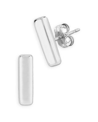 Bloomingdale's Fine Collection Bar Stud Earrings in Sterling Silver