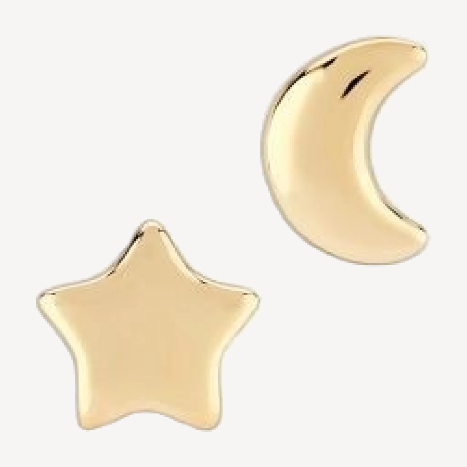 Bloomingdale's Fine Collection Star & Moon Mismatch Stud Earrings in 14K Yellow Gold