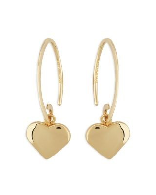 Bloomingdale's Fine Collection Heart Dangle Drop Earrings in 14K Yellow Gold