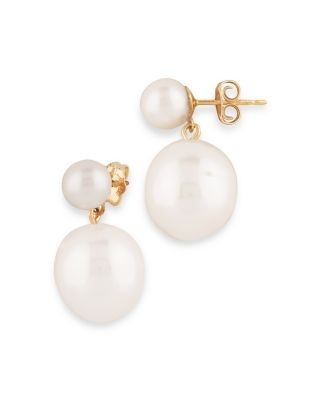 Bloomingdale's Fine Collection Cultured Freshwater Pearl Drop Earrings in 14K Yellow Gold